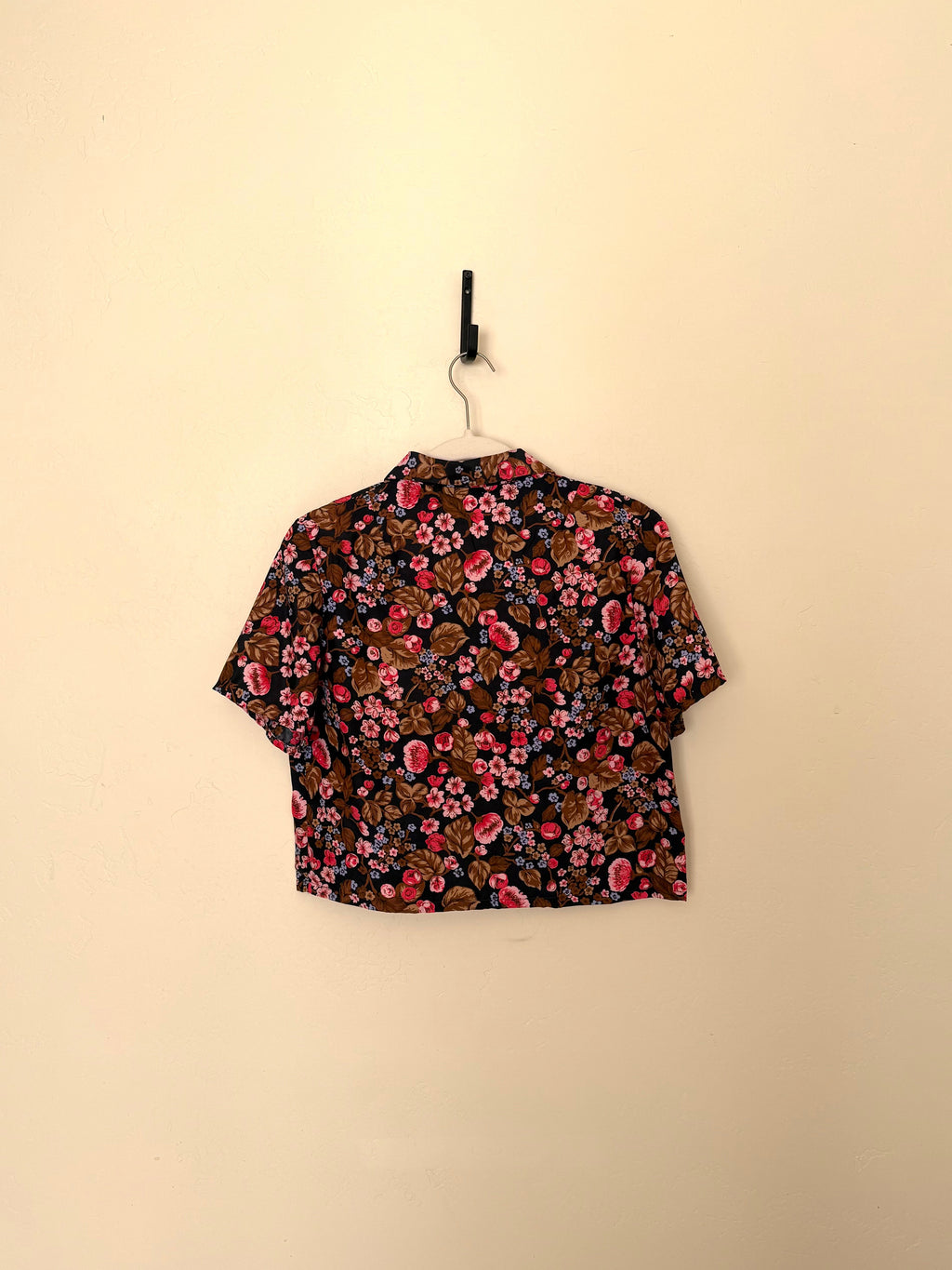 Cropped Blouse - Peony Floral - S/M