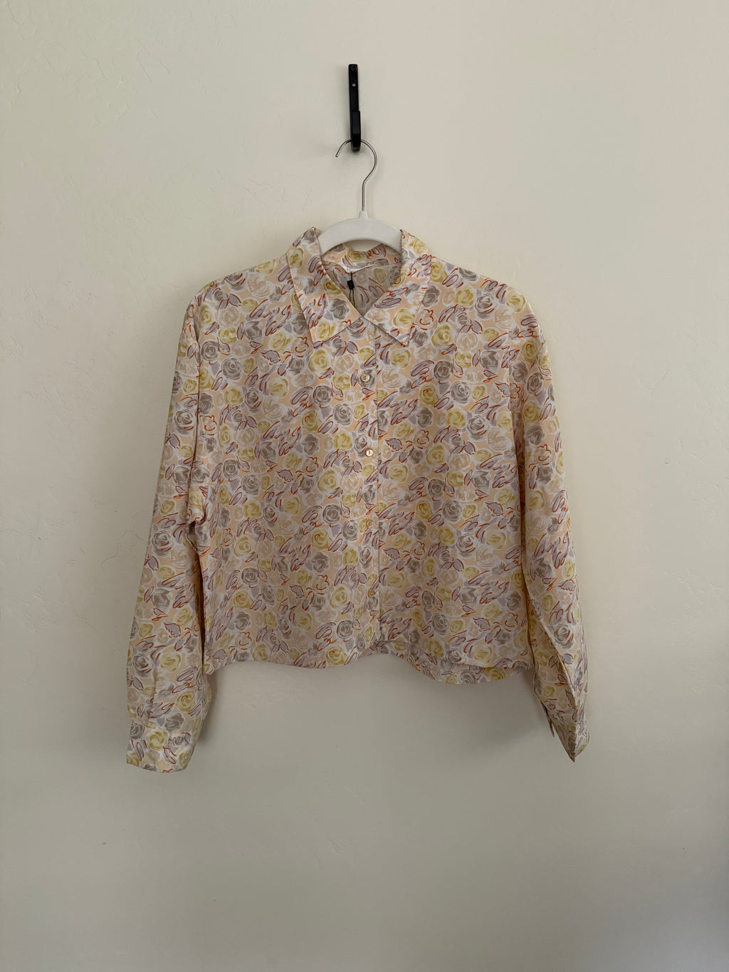 Cropped Blouse - Multi Floral - M/L