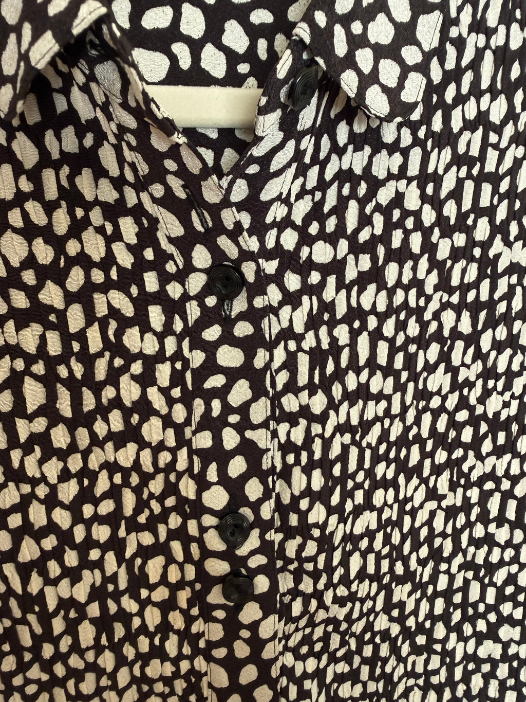 Cropped Blouse - B&W Pebbles - L/XL