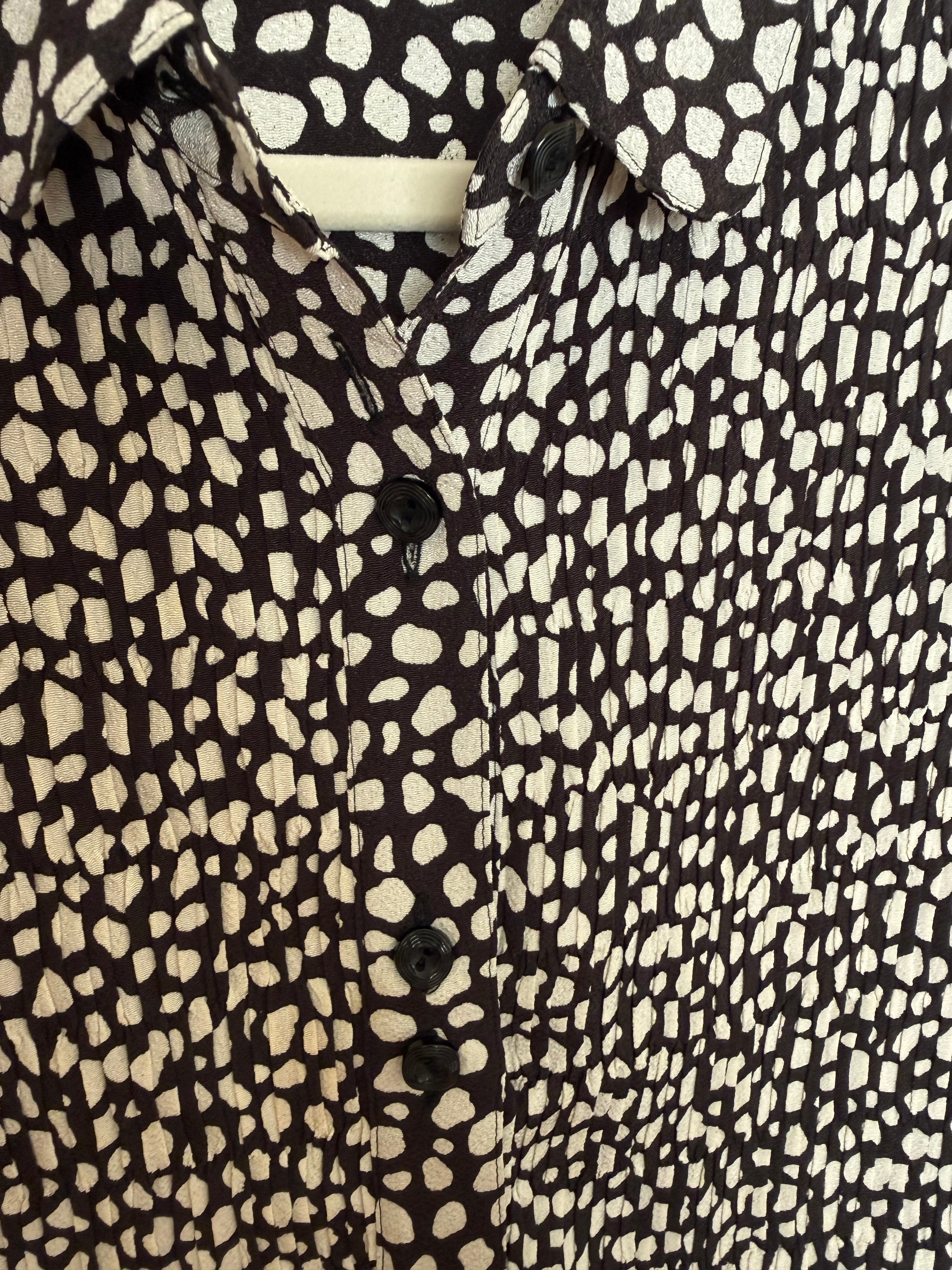 Cropped Blouse - B&W Pebbles - L/XL