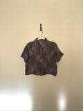 Cropped Blouse - Neutral Geo - M/L