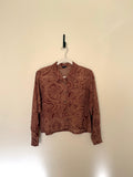 Cropped Blouse - Sheer Paisley - L/XL