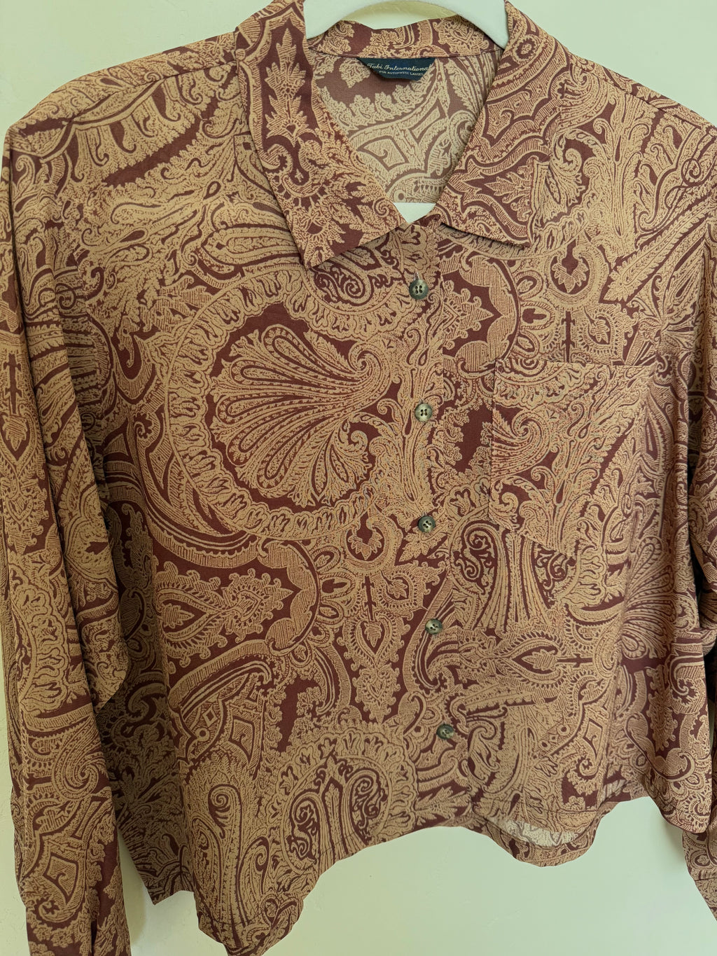 Cropped Blouse - Sheer Paisley - L/XL