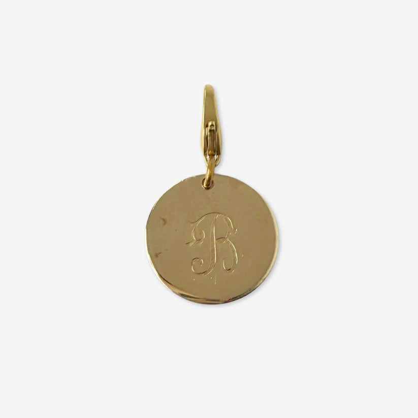 Vintage gold-plated "B" monogram charm