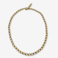 Raw brass circle link necklace - 18"