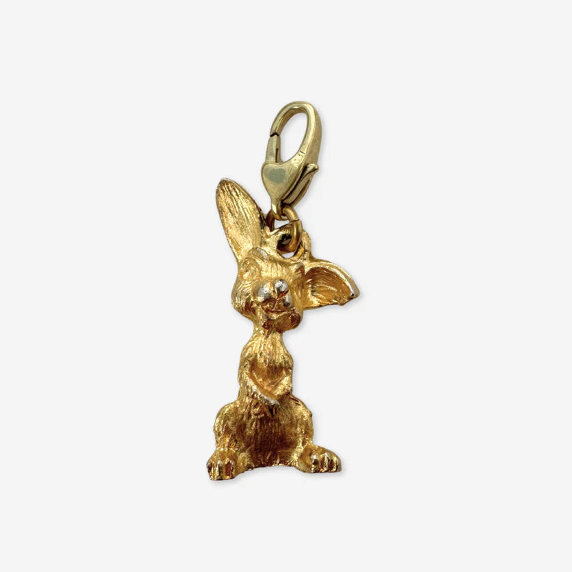 Vintage gold bunny rabbit charm