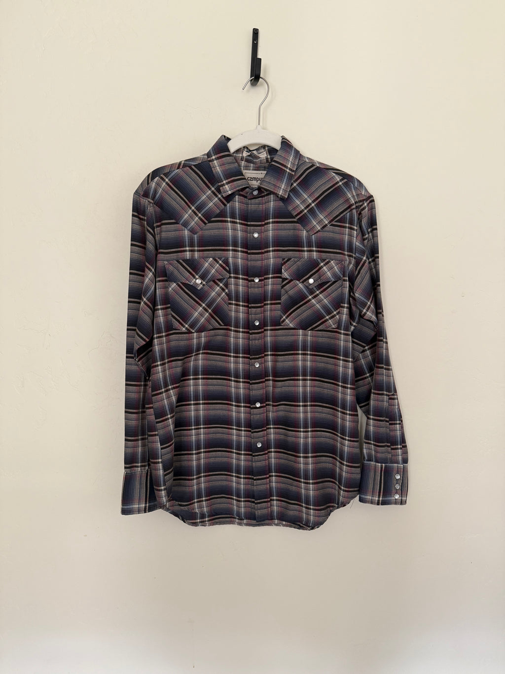 1970's Pearl Snap Western Shirt - Medium