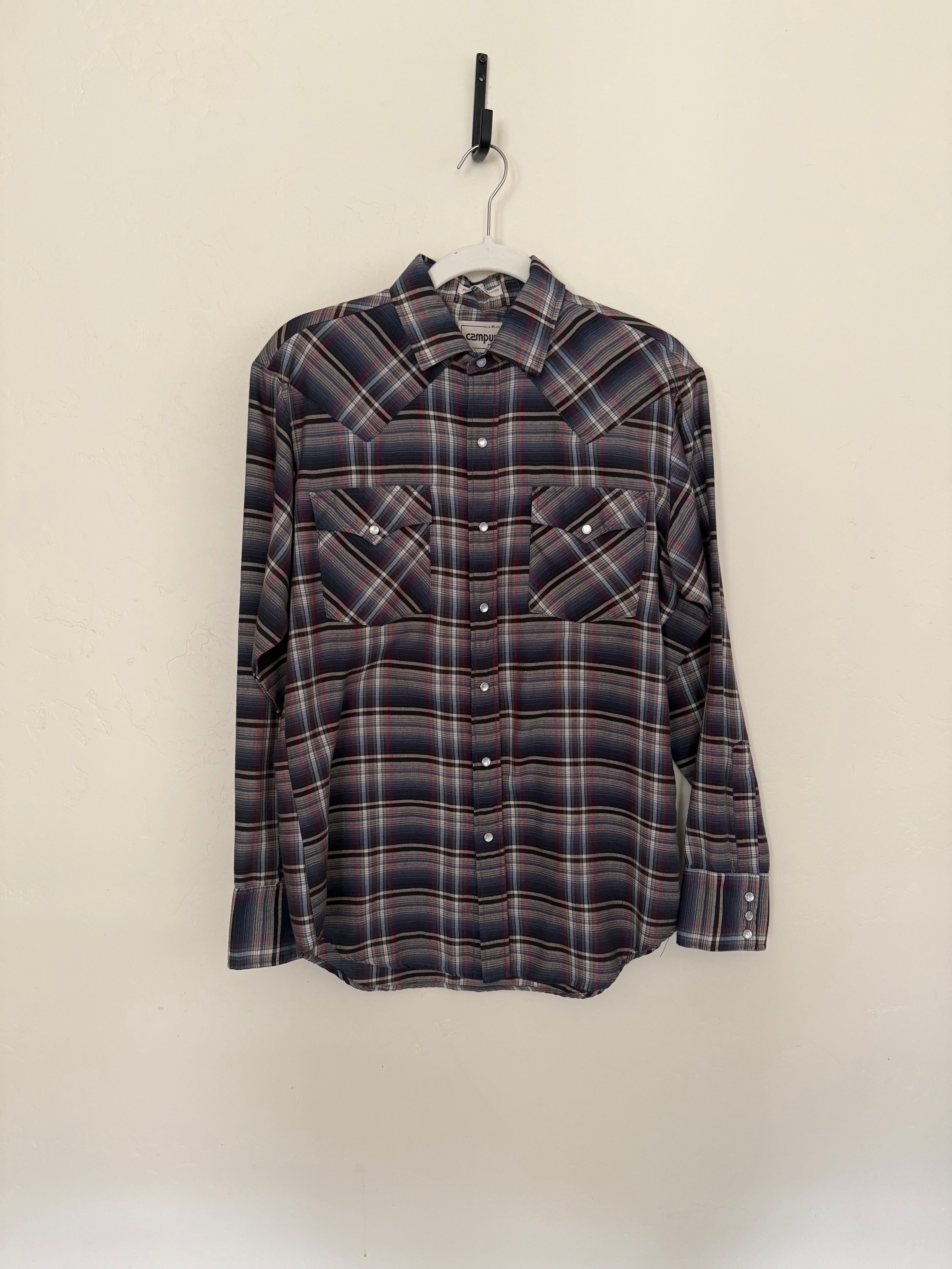 1970's Pearl Snap Western Shirt - Medium