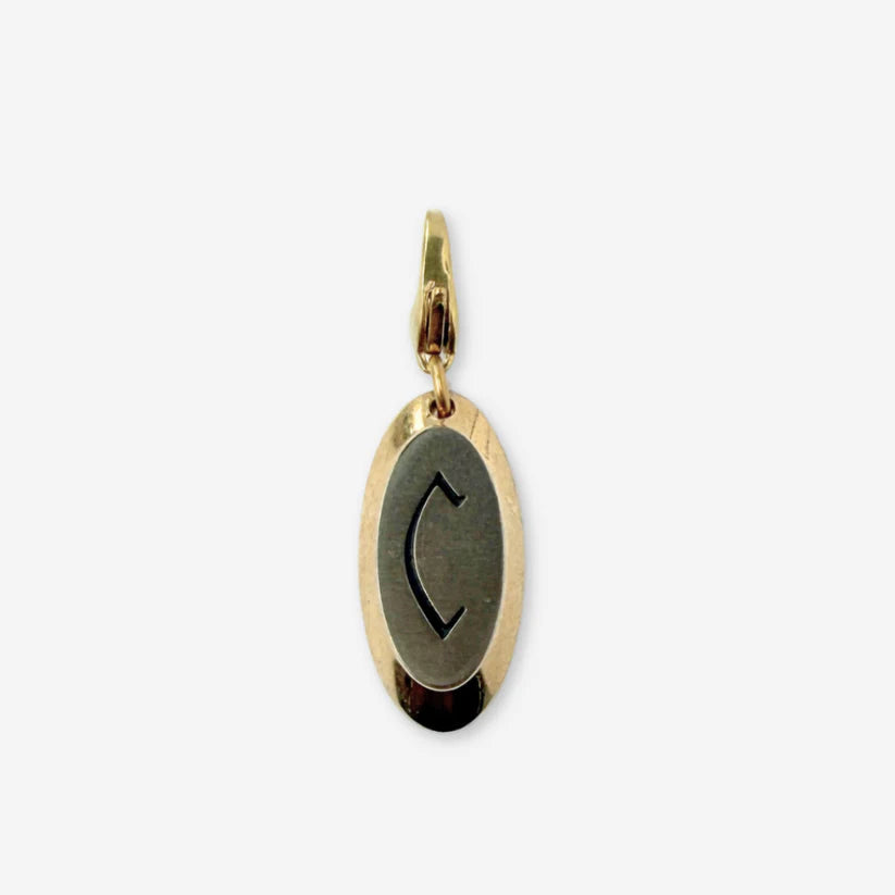 Vintage oval "C" charm