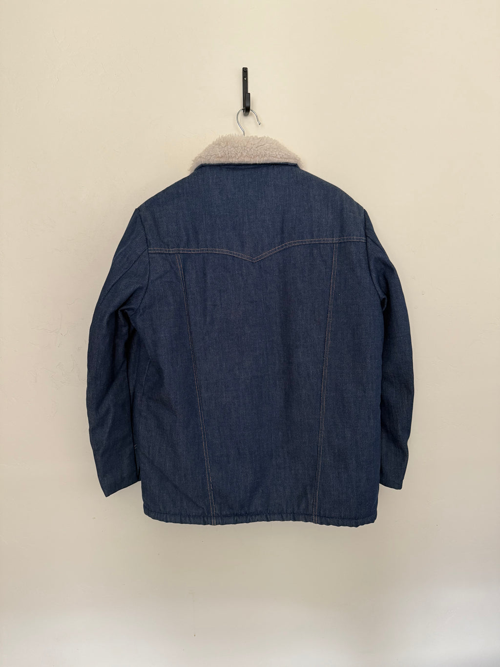 1980's Denim Sherpa-Lined Barn Jacket - Medium/Large