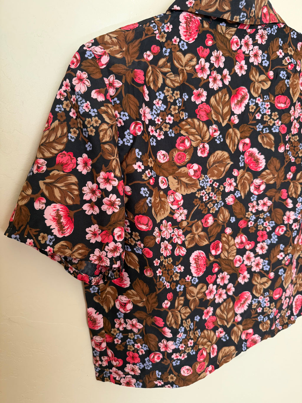 Cropped Blouse - Peony Floral - S/M