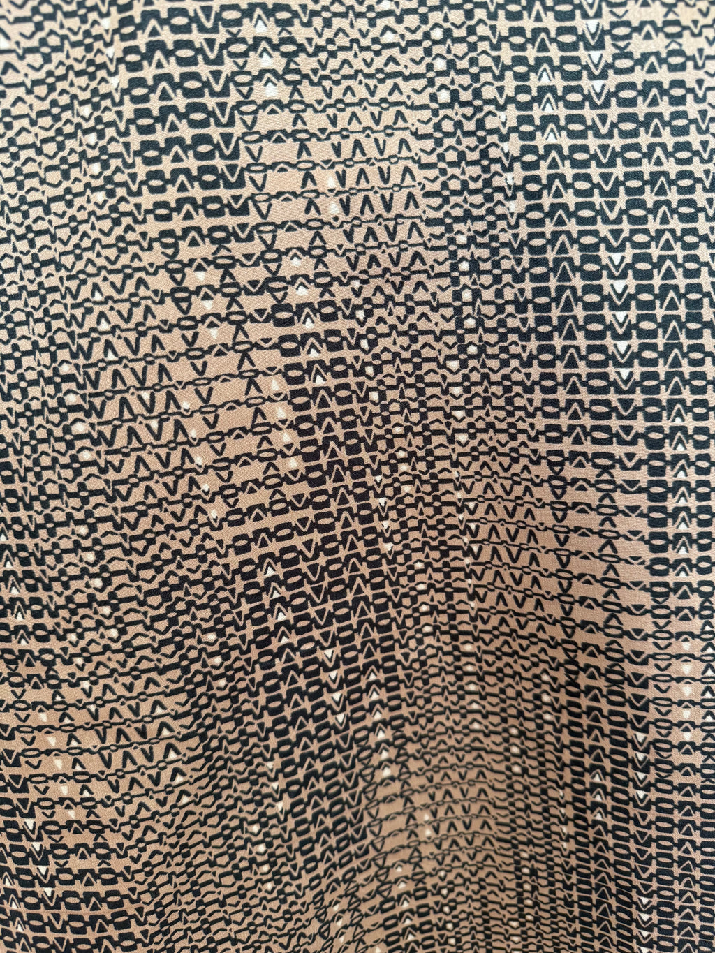Cropped Blouse - Neutral Geo - M/L