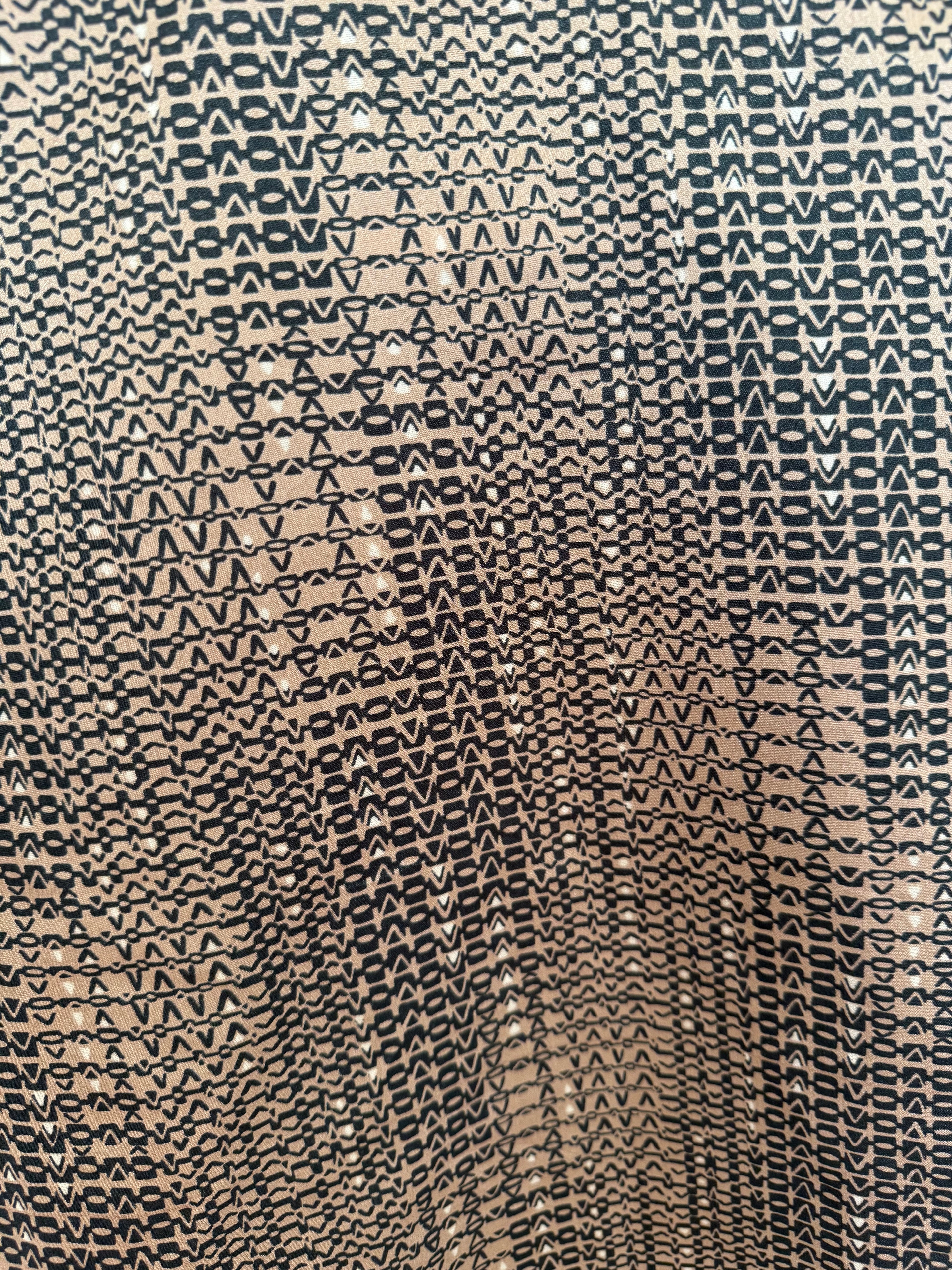 Cropped Blouse - Neutral Geo - M/L