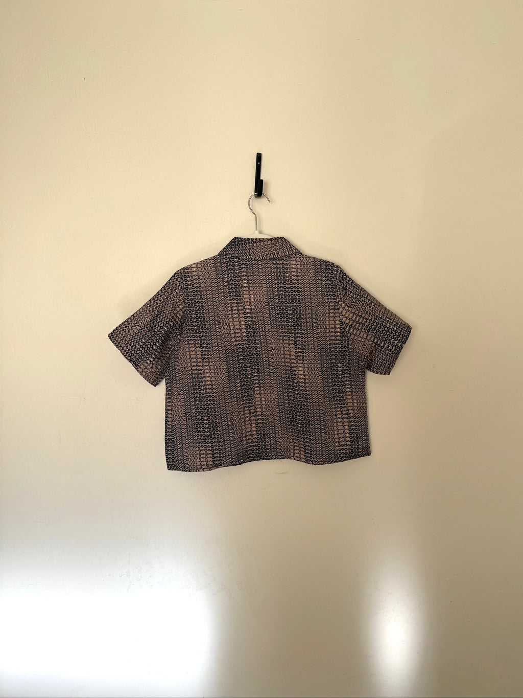 Cropped Blouse - Neutral Geo - M/L