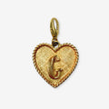 Vintage heart shaped "G" monogram charm