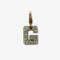 Vintage rhinestone "G" charm
