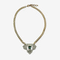 Art Deco Pendant Necklace - Emerald Green