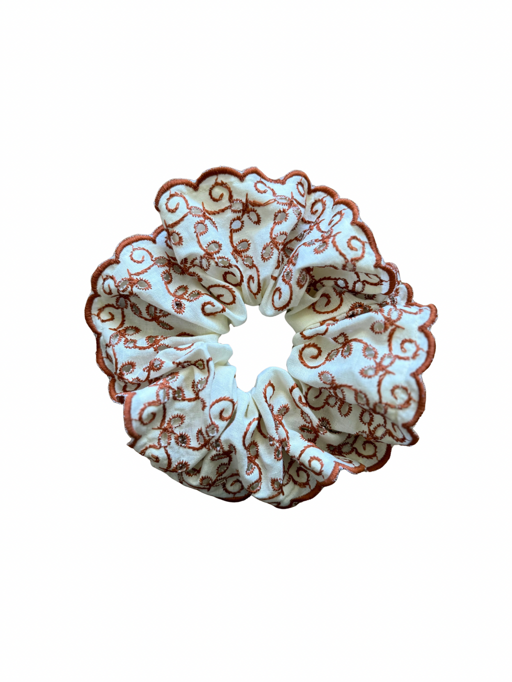 XL Scrunchie - Rust Vines