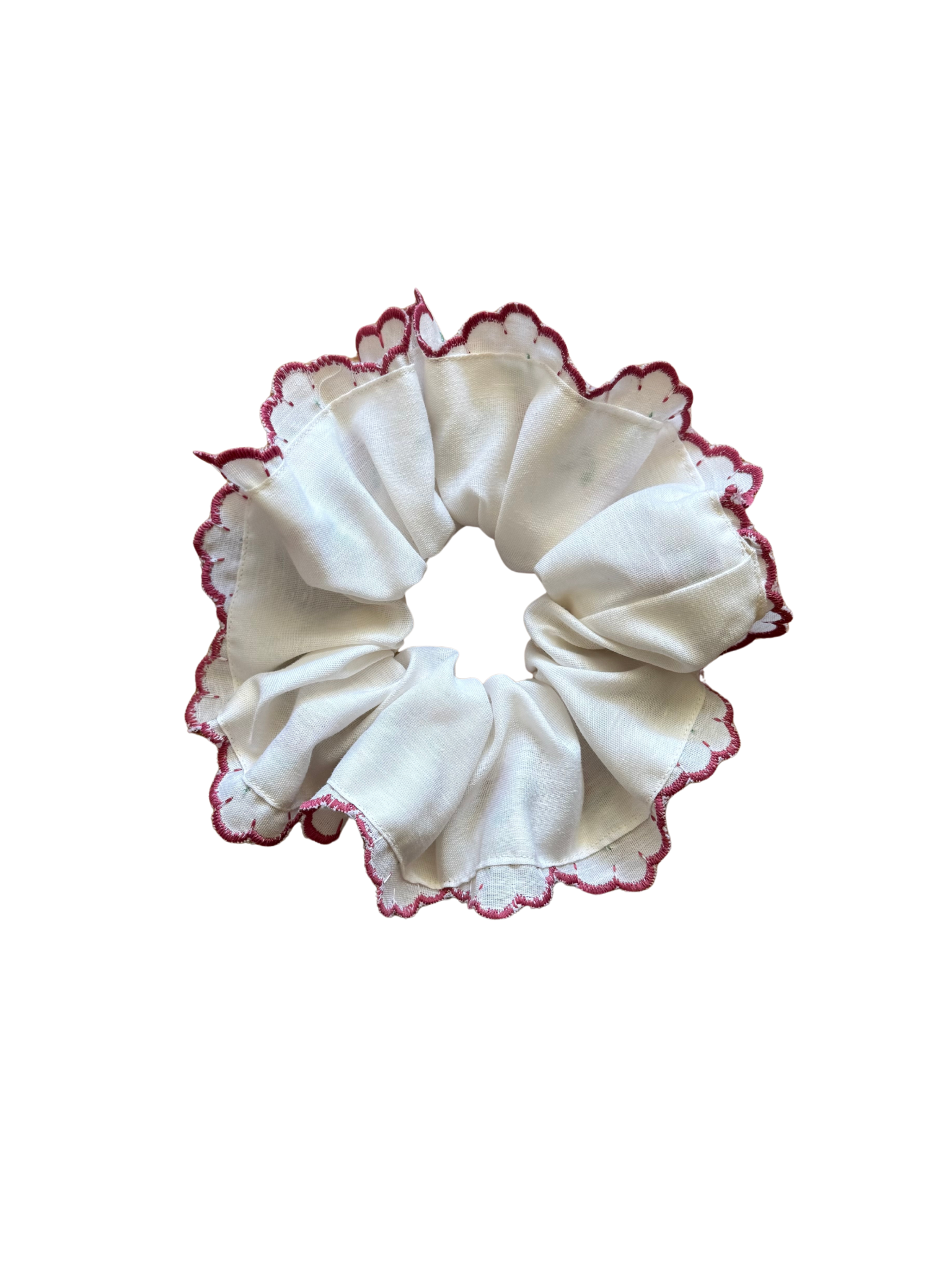 Large Scrunchie - Embroidered Floral