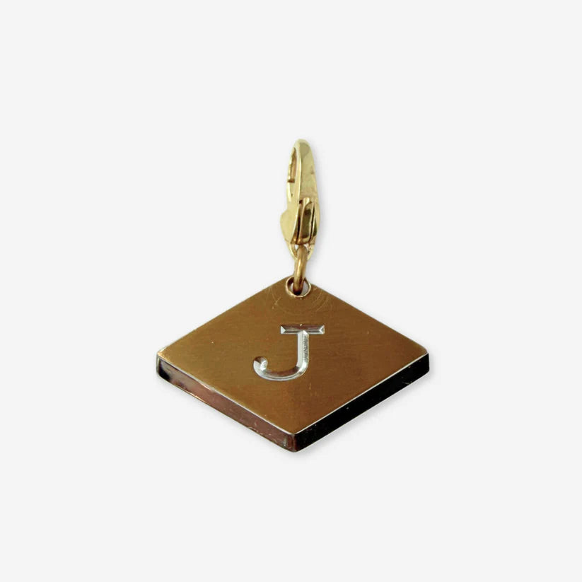Vintage mixed metal "J" charm