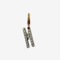 Vintage rhinestone letter "M" charm