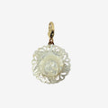Vintage mother of pearl flower charm