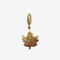Vintage gold maple leaf charm