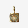 Vintage "N" charm w/ blue rhinestones