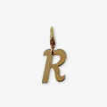 Vintage gold plated "R" charm