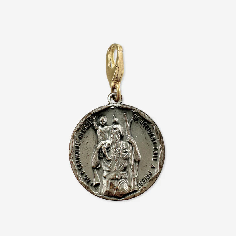 Vintage Saint Anthony + Saint Christopher charm