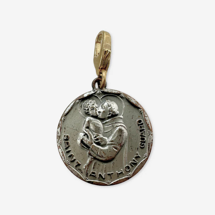 Vintage Saint Anthony + Saint Christopher charm