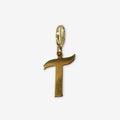 Vintage gold plated "T" monogram charm