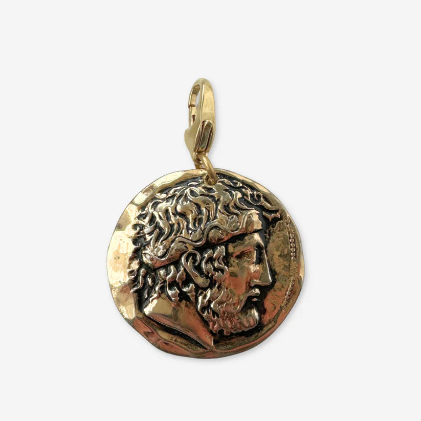 Vintage Zeus coin charm